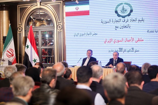 Iran, Syria hold business forum in Damascus to discuss economic coop.