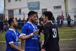 دیدار تیم های فوتبال شهرداری آستارا و میلاد مهر تهران