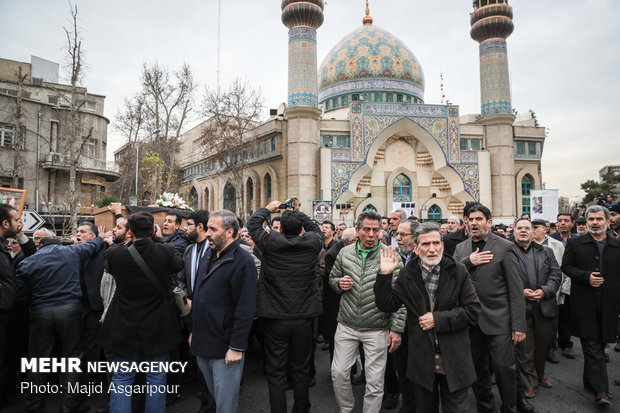 مرلسم تشییع مرحوم محمدنبی حبیبی دبیرکل حزب موتلفه