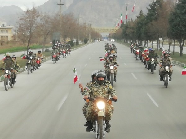 Bikers parade on 40th anniv. of Islamic Revolution