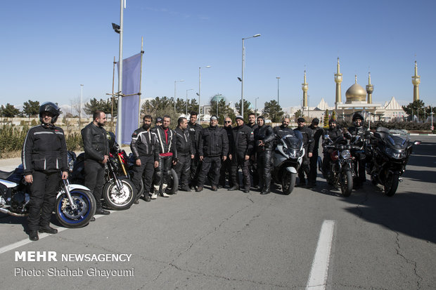 Bikers parade on 40th anniv. of Islamic Revolution