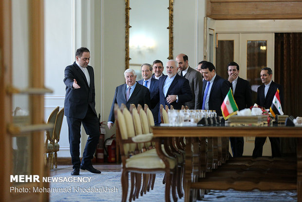 Zarif's meeting with Syrian counterpart