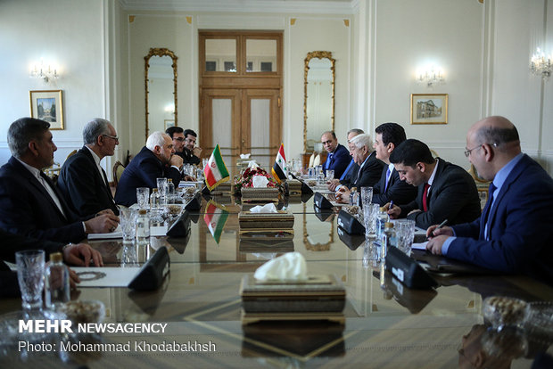 Zarif's meeting with Syrian counterpart