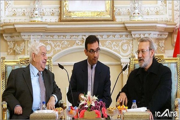 Parl. speaker Larijani holds talks with Syrian foreign minister