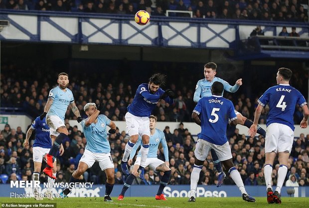 دیدار تیم های فوتبال اورتون و منچسترسیتی‎