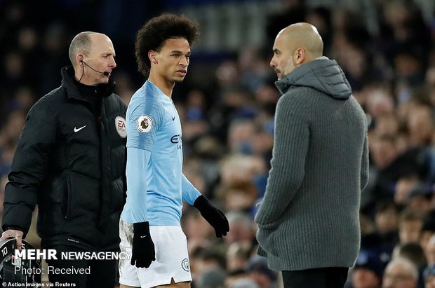 دیدار تیم های فوتبال اورتون و منچسترسیتی‎