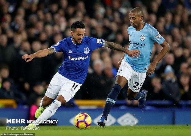 دیدار تیم های فوتبال اورتون و منچسترسیتی‎