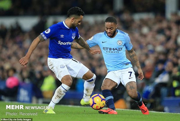 دیدار تیم های فوتبال اورتون و منچسترسیتی‎