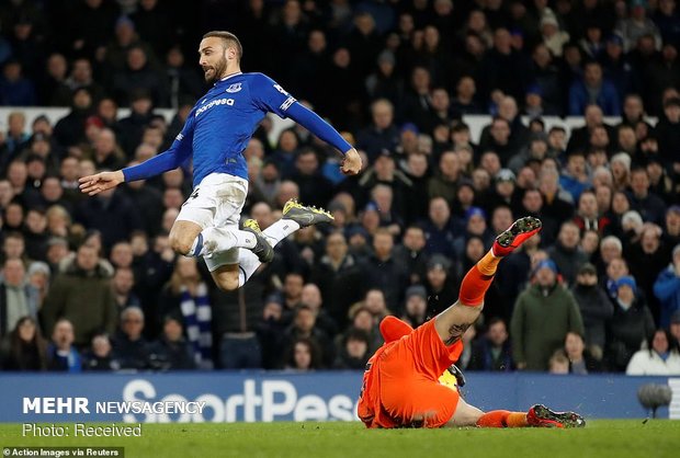 دیدار تیم های فوتبال اورتون و منچسترسیتی‎