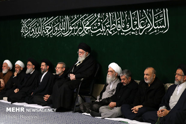 Leader attending Hazrat Fatemeh (SA) mourning ceremony 