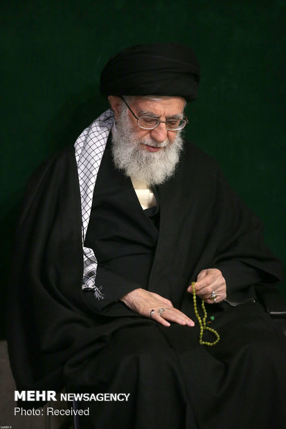 Leader attending Hazrat Fatemeh (SA) mourning ceremony 