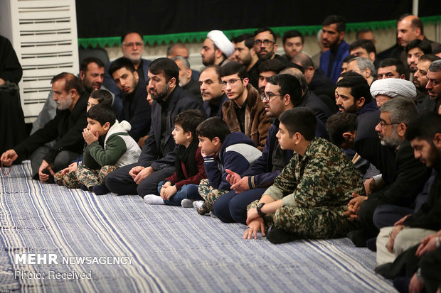 Leader attending Hazrat Fatemeh (SA) mourning ceremony 