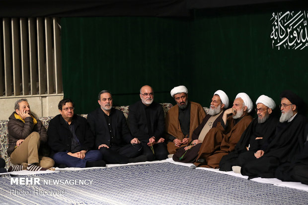 Leader attending Hazrat Fatemeh (SA) mourning ceremony 