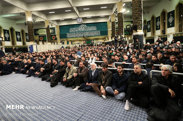 Leader attending Hazrat Fatemeh (SA) mourning ceremony 