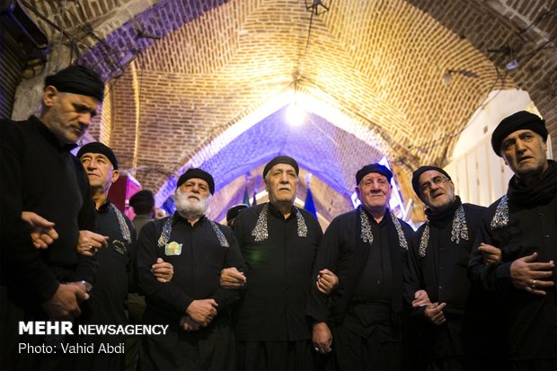 Mourning ceremony of Hazrat Fatemeh (SA) in Tabriz bazaar