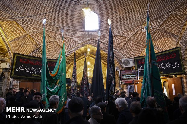 Mourning ceremony of Hazrat Fatemeh (SA) in Tabriz bazaar