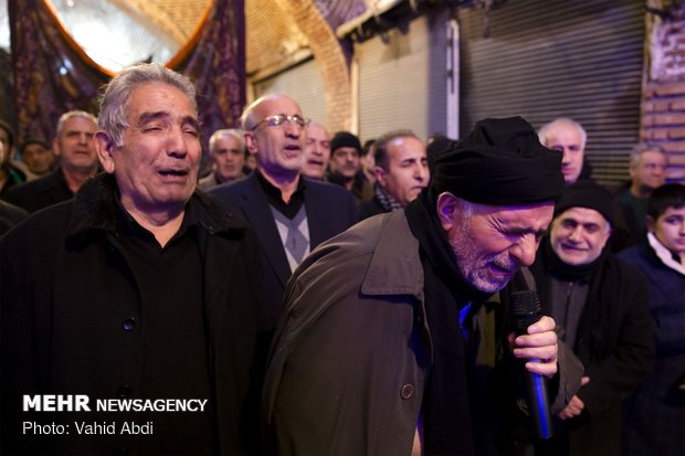 Mourning ceremony of Hazrat Fatemeh (SA) in Tabriz bazaar