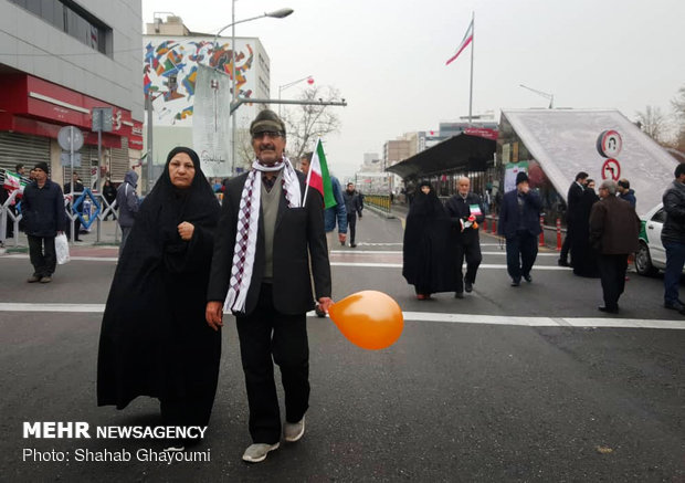 الاحتفالات الجماهيري في طهران بالذكرى الأربعين للثورة الإسلامية 