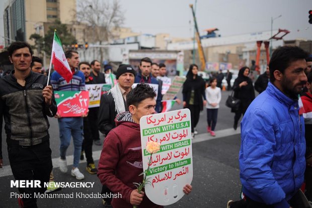 الاحتفالات الجماهيري في طهران بالذكرى الأربعين للثورة الإسلامية 