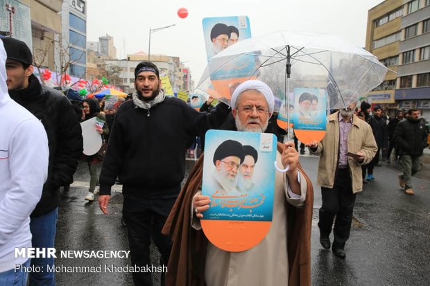 الاحتفالات الجماهيري في طهران بالذكرى الأربعين للثورة الإسلامية 