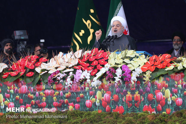 Pres. Rouhani addresses participants at Feb. 11 rallies