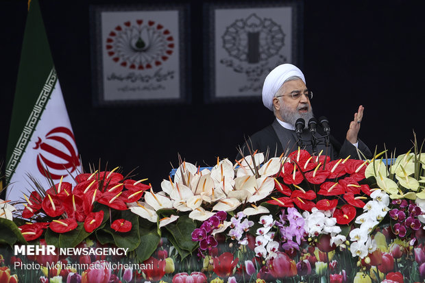 Pres. Rouhani addresses participants at Feb. 11 rallies