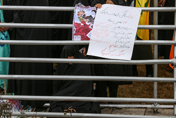Rouhani addresses participants at Feb. 11 rallies
