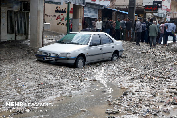 Flood hits Minab county, south Iran