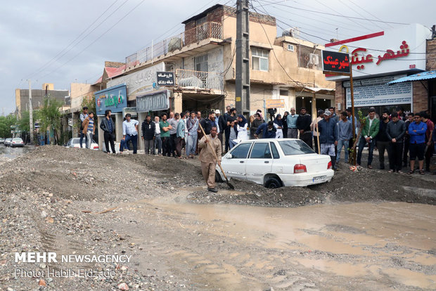 Flood hits Minab county, south Iran