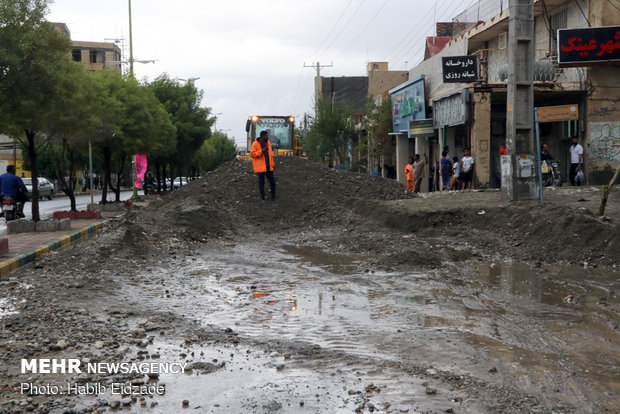 Flood hits Minab county, south Iran