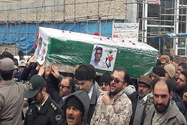 قوچان- مراسم تشییع پیکر مطهر سرباز شهید مرزبانی محمد حسینی برج با حضور...