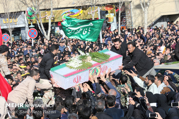 مراسم تشییع شهدای امنیت در اصفهان-۱