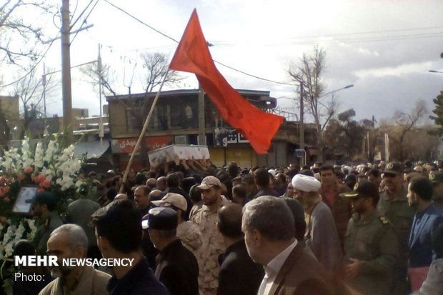 تشییع باشکوه پیکر مطهر شهید «عبدالرضا بروجی» در بروجرد