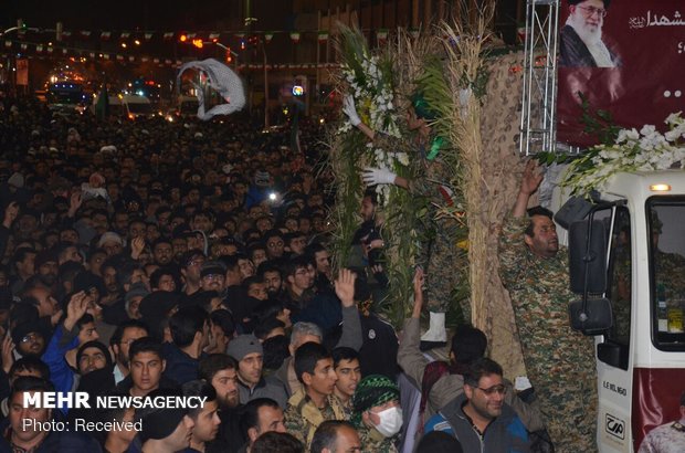 Funeral procession of three martyred IRGC personnel 