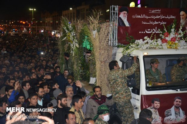 Funeral procession of three martyred IRGC personnel 