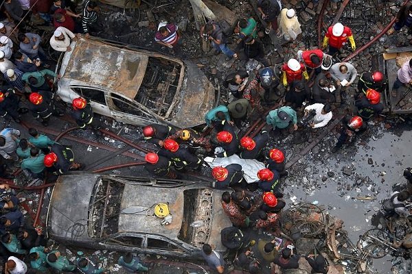 بنگلہ دیش میں کیمیکل گودام میں آتشزدگی سے 70 افراد ہلاک