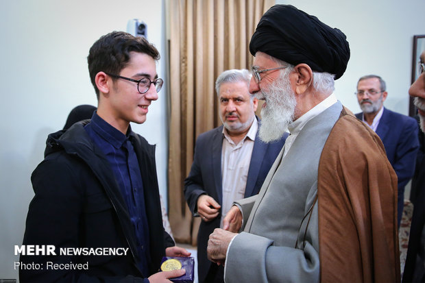 Ayatollah Khamenei's meeting with young chess player