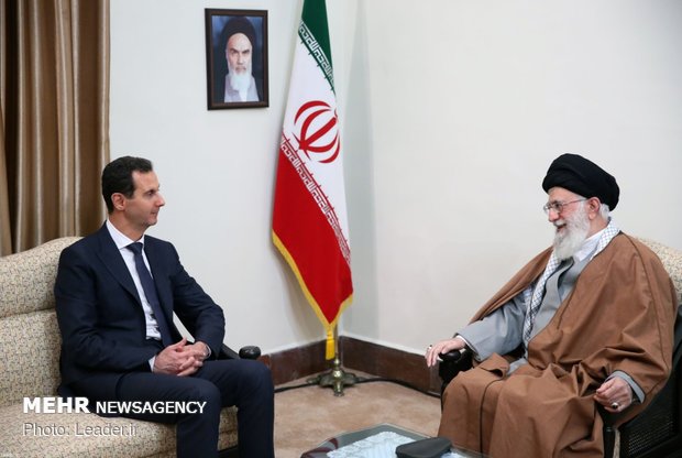 استقبال قائد الثورة آية الله الخامنئي الرئيس السوري بشار الأسد في طهران