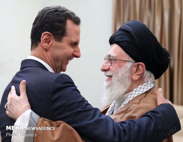 استقبال قائد الثورة آية الله الخامنئي الرئيس السوري بشار الأسد في طهران