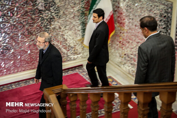 دیدار علی لاریجانی رییس مجلس شورای اسلامی با نیکول پاشینیان نخست وزیر ارمنستان