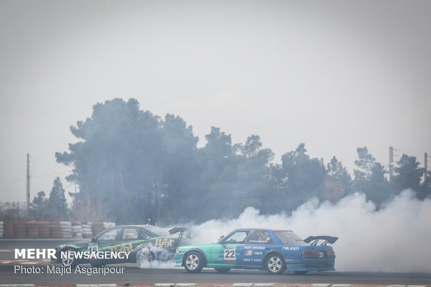 Final round of drift racing at Azadi Complex