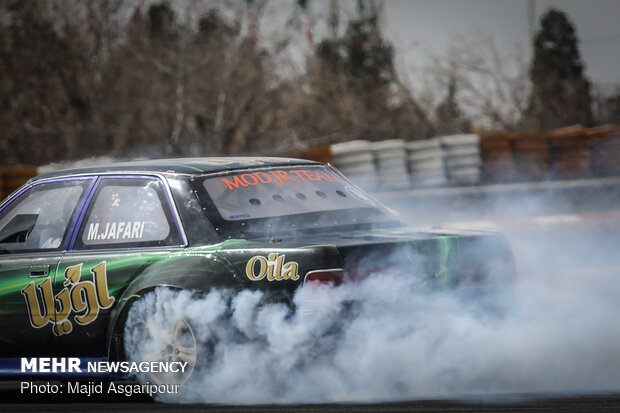 Final round of drift racing at Azadi Complex