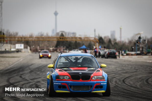 Final round of drift racing at Azadi Complex