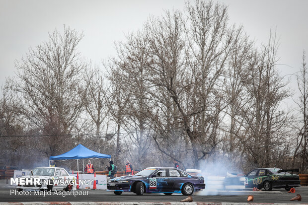 Final round of drift racing at Azadi Complex