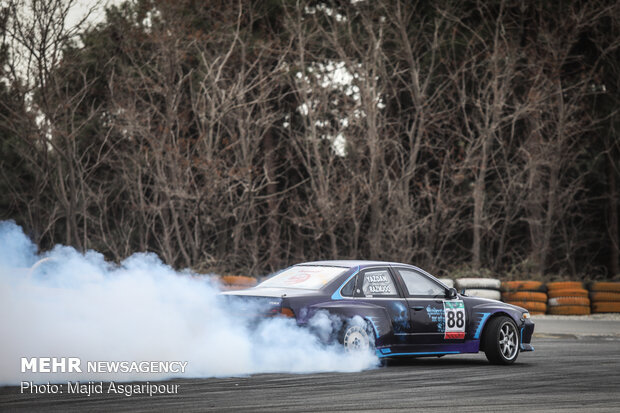 Final round of drift racing at Azadi Complex