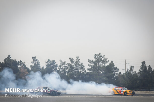 Final round of drift racing at Azadi Complex