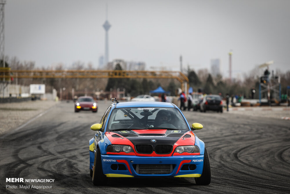 Final round of drift racing at Azadi Complex