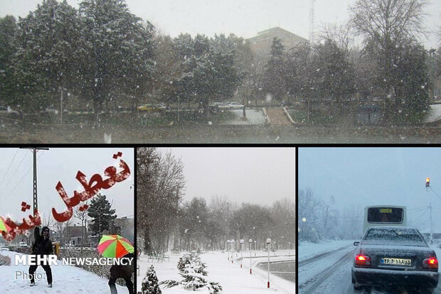 برف و باران در آسمان ایران/مدارس کدام شهرها تعطیل شد؟
