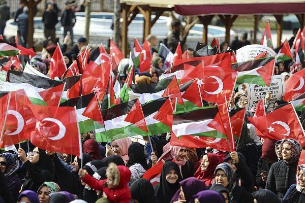 ترکی میں بیت المقدس کی حمایت میں عوامی مظاہرے