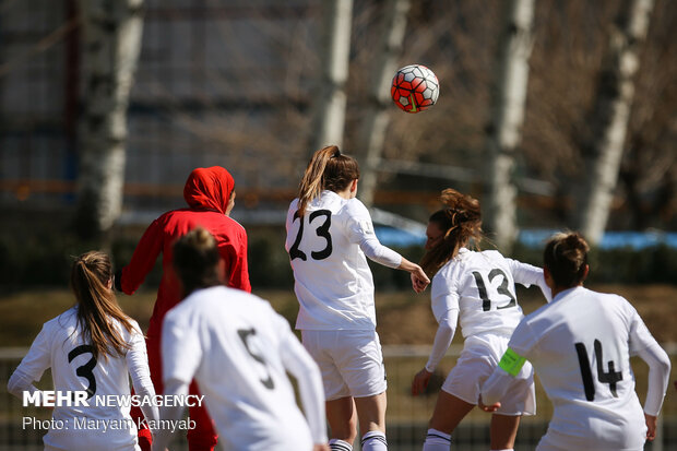 Iran's women's football team vs Belarus friendly